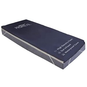 bariatric hospital bed gel topper - prevent and treat bed sores - high density and resilient foam mattress topper - pressure redistribution - 42" x 76" x 4"