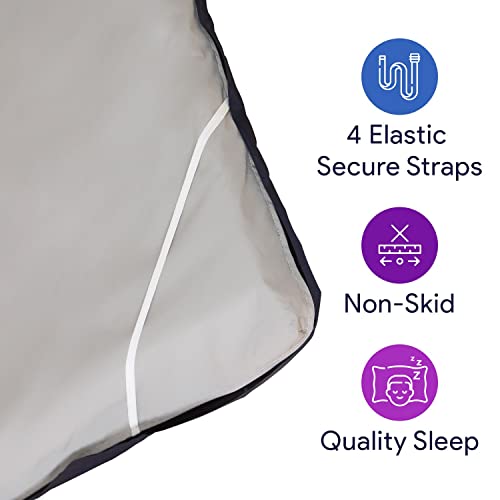 Bariatric Hospital Bed Gel Topper - Prevent And Treat Bed Sores - High Density And Resilient Foam Mattress Topper - Pressure Redistribution - 42" x 76" x 4"