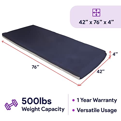 Bariatric Hospital Bed Gel Topper - Prevent And Treat Bed Sores - High Density And Resilient Foam Mattress Topper - Pressure Redistribution - 42" x 76" x 4"