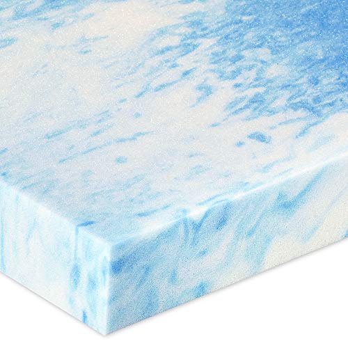 Sealy 1.5" King SealyChill Gel-Infused Memory Foam Mattress Topper, Gel-Swirl Memory Foam Mattress Topper for Pressure Relief, King