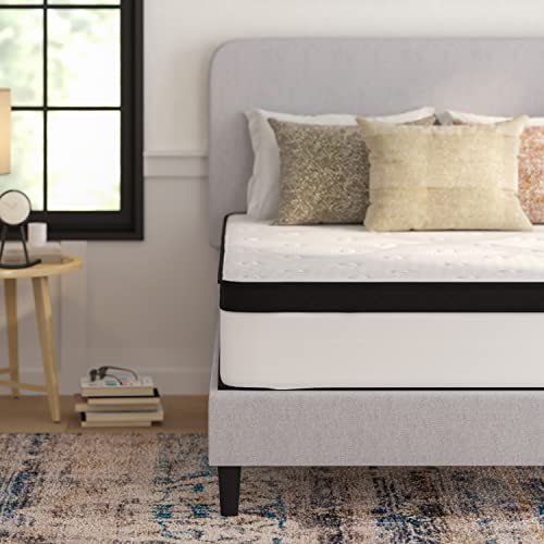 Taylor & Logan Oriana 12" CertiPUR-US Certified Hybrid Pocket Spring Mattress in a Box with an Extra Firm Feel for Durable Support - Queen