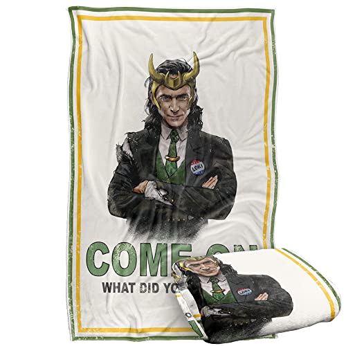 Marvel Loki Blanket, 36"x58", What Did You Expect Propaganda, Silky Touch Super Soft Throw Blanket