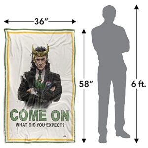 Marvel Loki Blanket, 36"x58", What Did You Expect Propaganda, Silky Touch Super Soft Throw Blanket