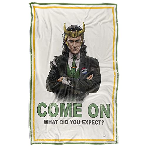 Marvel Loki Blanket, 36"x58", What Did You Expect Propaganda, Silky Touch Super Soft Throw Blanket