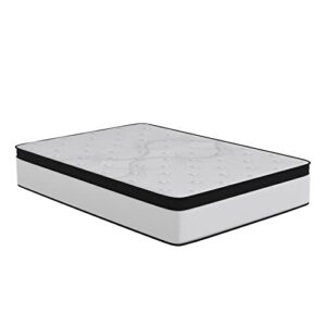 Merrick Lane Hulen 12 Inch Extra Firm Full Hybrid Pocket Spring & CertiPUR-US Certified Foam Mattress in a Box