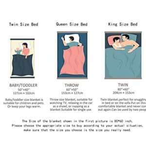 FeHuew Cute Raccoon Doodle Gray Flannel Fleece Throw Blanket 50x60 inch Living Room/Bedroom/Sofa Couch Warm Soft Bed Blanket for Kids Adults