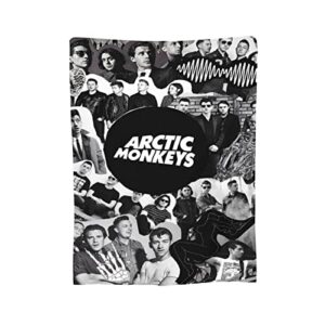 STYLOPUNK Alternative Rock Arctic Music Monkeys Throw Blanket Lightweight Flannel Blankets Novelty Fleece Bed Blanket All Seasons 60"X50"