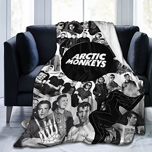 STYLOPUNK Alternative Rock Arctic Music Monkeys Throw Blanket Lightweight Flannel Blankets Novelty Fleece Bed Blanket All Seasons 60"X50"