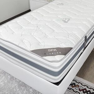 Ottomanson Firm Euro Top 12 in. Hybrid Twin Mattress - Innerspring and Foam for Pressure Relief and Cool Sleep