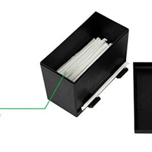 Mind Reader Anchor Collection, One Touch Straw Dispenser, Countertop Organizer, Black 4.5 x 9.25 x 7