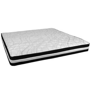 EMMA + OLIVER 10 Inch Foam and Pocket Spring Firm Mattress, King in a Box