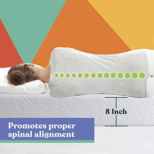 EARLY BIRD Essentials 8 Inch Gel Memory Foam Mattress, Twin, Dual Layer Comfort