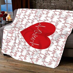bozota personalized blanket- personalized chd heart warrior blanket with name- custom font and color options - perfect chd baby gift