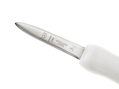 Mercer Culinary Boston Style Oyster Knife with Poly Handle, 3 Inch, White