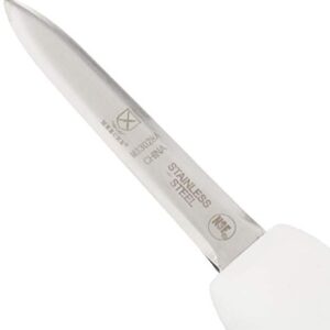 Mercer Culinary Boston Style Oyster Knife with Poly Handle, 3 Inch, White