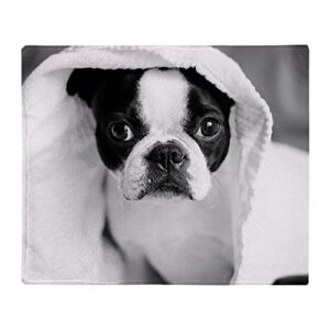 cafepress boston terrier throw blanket super soft fleece plush throw blanket, 60"x50"