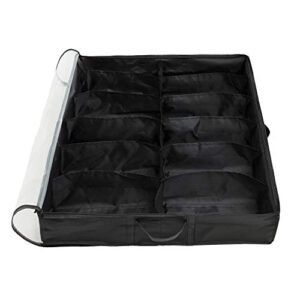 Surblue 12 Pairs Under Bag Shoe Organizer Storage Bag size 2 Pair (Black)