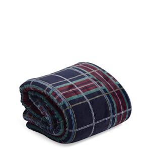 vera bradley women's fleece cozy life throw blanket, tartan plaid, one size