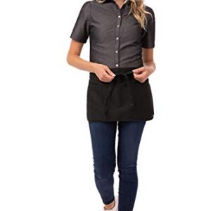 Chef Works Unisex Black Apron, Reversible