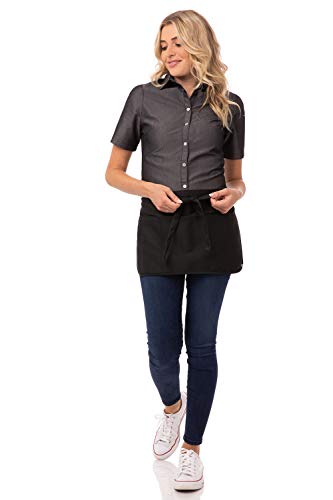 Chef Works Unisex Black Apron, Reversible