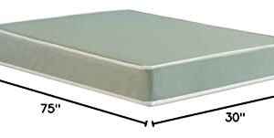 Mayton, 5-Inch Vinyl Mattress Tight Top Double Sided Medium Firm Waterproof, 75" x 30", Green