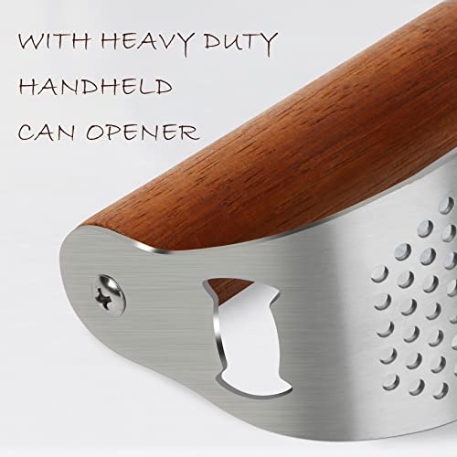 Auyeetek Garlic Press, Stainless Steel Mincer &Crusher Set Heavy Duty Easy Squeeze Clean for Ginger with Professional Ergonomic Handle Cleaning Brush Rust Proof Dishwasher Safe