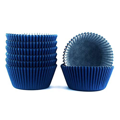 Xlloest Cupcake Liners Navy Blue Baking Cups Muffin Paper Standard, 200 Pack