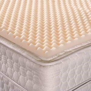 geneva healthcare egg crate convoluted foam mattress pad 4" standard queen size topper - 4" x 60" x 80"