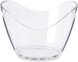 devine accessories - ice bucket clear acrylic 3.5 liter good for 2 wine or champagne bottles ice bucket (1)