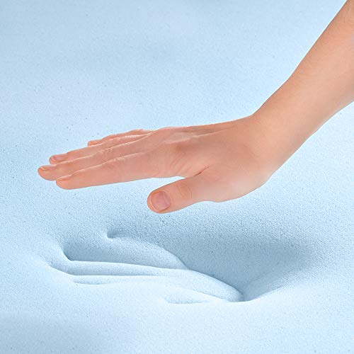 Linenspa 3 Inch Memory Foam Mattress Topper, Gel Infused RV Queen Mattress Topper with Cover, CertiPUR-US Certified