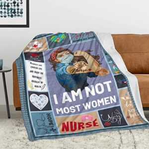 Nurse Gifts for Women, Nursing Student Gifts, Gifts for Nurses, Rn Gifts for Nurses, Nurse Practitioner Gifts for Women, Nurse Appreciation Gifts, Nurse Graduation Gift Blanket 60 "X50