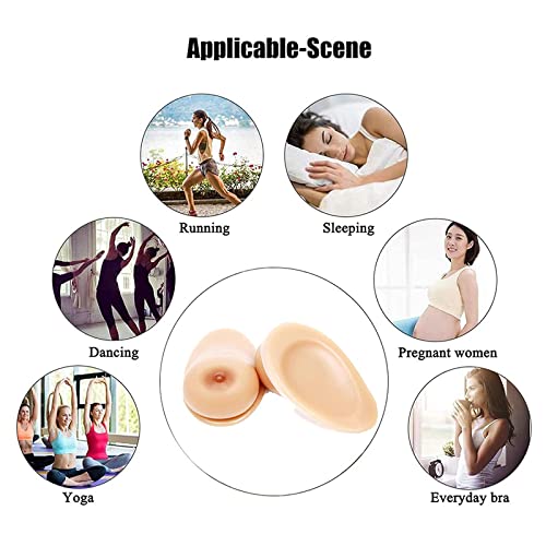 Lifelike Silicone Breast Forms Woman Breast Enlarger Mastectomy Prosthesis Self Adhesive False Breast False Boobs for Crossdress Transvestite and Cosplay,Nude,C Cup (800g/pair)