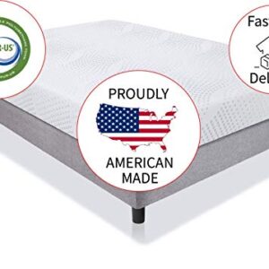 American Mattress Company 8" Graphite Infused Memory Foam-Sleeps Cooler-100% Made in The USA-Medium Firm (Twin)