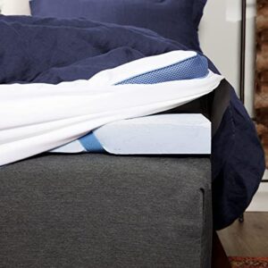 viscosoft pillow top latex mattress topper - made in usa serene 3 inch gel latex mattress pad and cover (california king)