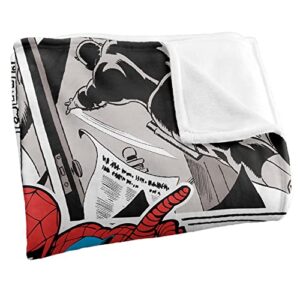 Marvel Spider-Man Retro Comic Collage Silky Touch Super Soft Throw Blanket 50" x 60"