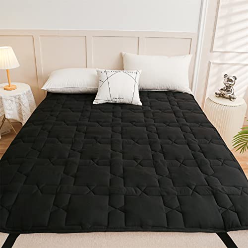 A Nice Night Mattress Topper Mattress Pad Cover Fluffy Down Alternative Bed Topper,Extra Deep Fits 8-18 Inches Bed Cover(Black, Queen)