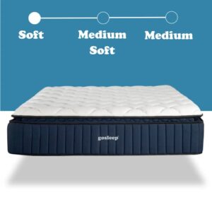 DULCESLEEP GoSleep 14-inch Luxury Hybrid Opulence Premium Memory Foam Bed Mattress with Pillow Top Cashmere Knitted Cover, CertiPUR - US Certified, Mattress in a Box (Queen Size, Soft)