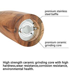 Wood salt and pepper grinders set, pepper Mill with Adjustable Coarsenesssalt and pepper grinder shaker Tableware Gifts,Father's day gift