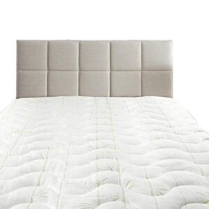 Hypoallergenic Cool Bamboo Jacquard Fitted Mattress Topper Full Size Extra Plush and Soft Mattress Pad