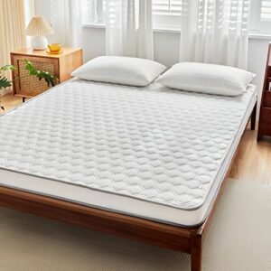 Memory Foam Mattress Topper 4 Inches with Supportive, High-Density Foam - 2 Layer Hybrid Cooling Bed Topper with Knitted Cotton & Bamboo Charcoal Skin Friendly Cover - Twin Size