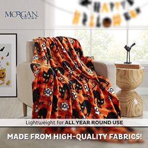 Morgan Home Fashions Velvet Plush Throw Blanket- Soft, Warm and Cozy, Lightweight for All Year Round Use 50 x 60/ 50 x 70 Inches Soft Velvet Plush in Many Styles (Autumn Owl)