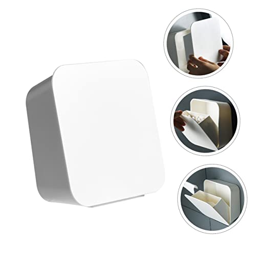 Holibanna 2pcs Box Punch Free Hanging Box Remote Controller Holder Wall Mounted Storage Bins Toothpick Dispenser Holder Wall Mount Plastic Storage Bin Wall Mount Storage Box Makeup Box