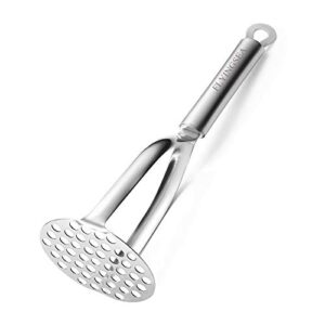 flyingsea potato masher,professional 18-10 stainless steel potato masher,vegetable masher,cooking and kitchen gadget.