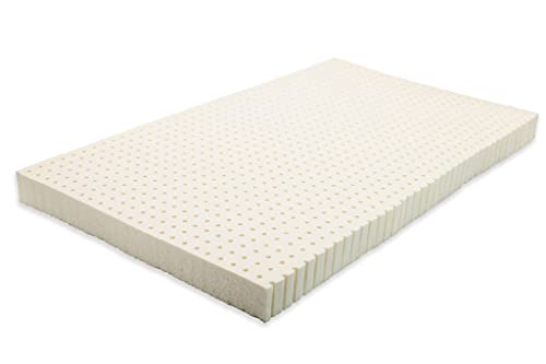 OrganicTextiles Organic Latex Crib Mattress Topper with Natural Bamboo Covering (2", Standard Crib)