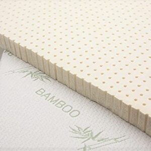 OrganicTextiles Organic Latex Crib Mattress Topper with Natural Bamboo Covering (2", Standard Crib)