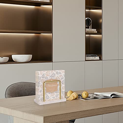 Livabber Napkin Holder, Metal Napkin Holder with Marble Base Modern Freestanding Tissue Paper Dispenser for Table Kitchen, Gold