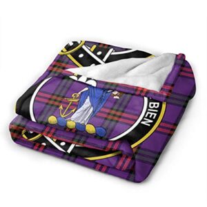 Jun2K Ultra-Soft Micro Fleece Blanket,Montgomery Tartan Clan Badge Throw Blanket Sheet 80"x60"