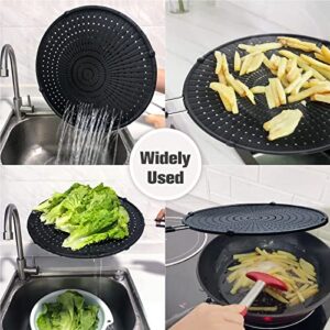 Silicone Splatter Screen for Frying Pan Suitable for 13” Pans, Multi-Use Grease Splatter Guard Heat Resistant to Hot Oil Food Safety Oil Splash Guard