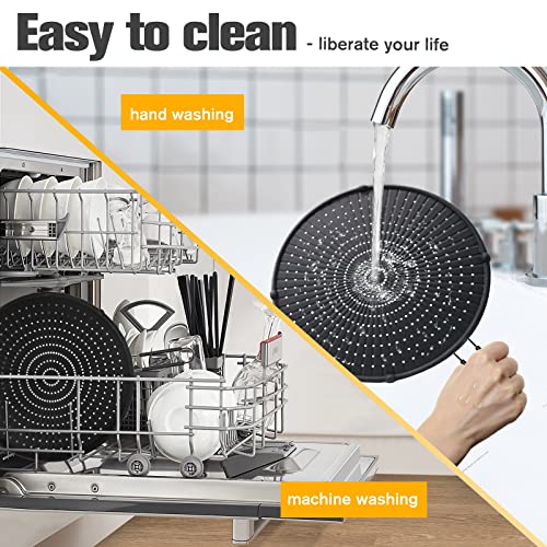 Silicone Splatter Screen for Frying Pan Suitable for 13” Pans, Multi-Use Grease Splatter Guard Heat Resistant to Hot Oil Food Safety Oil Splash Guard