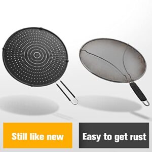 Silicone Splatter Screen for Frying Pan Suitable for 13” Pans, Multi-Use Grease Splatter Guard Heat Resistant to Hot Oil Food Safety Oil Splash Guard